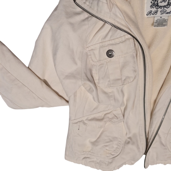 BB Dakota Cream Hooded Jacket Women's XL - Picture 4 of 8